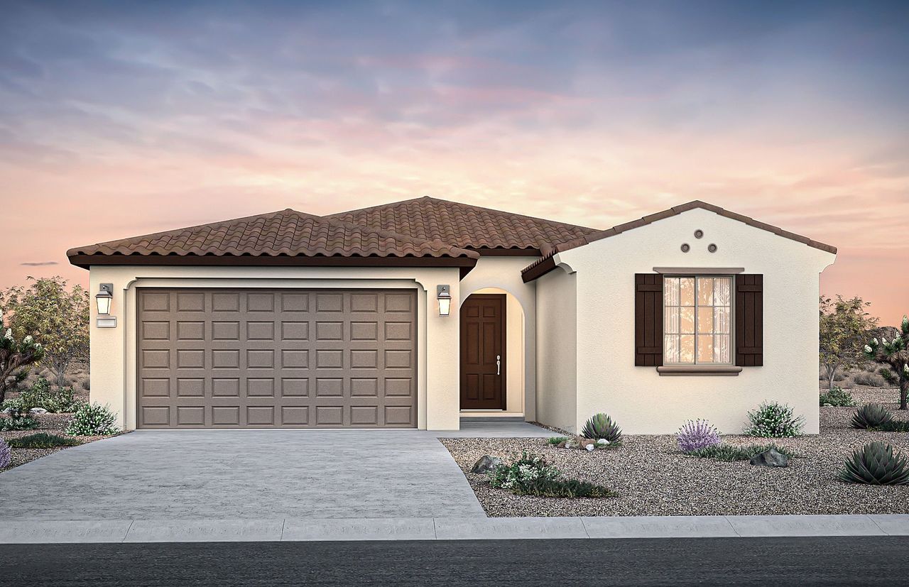 Front exterior of a new home in Alamar, Avondale, AZ, highlighting curb appeal (Image 2).