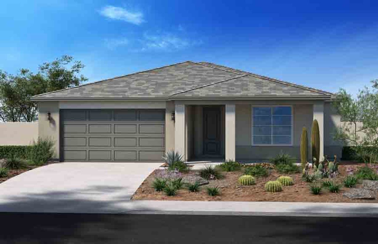 Representative exterior photo of a completed home built from the 2617 by Homes by Towne in Alora at Ironwing, Litchfield Park, AZ (Image 2).