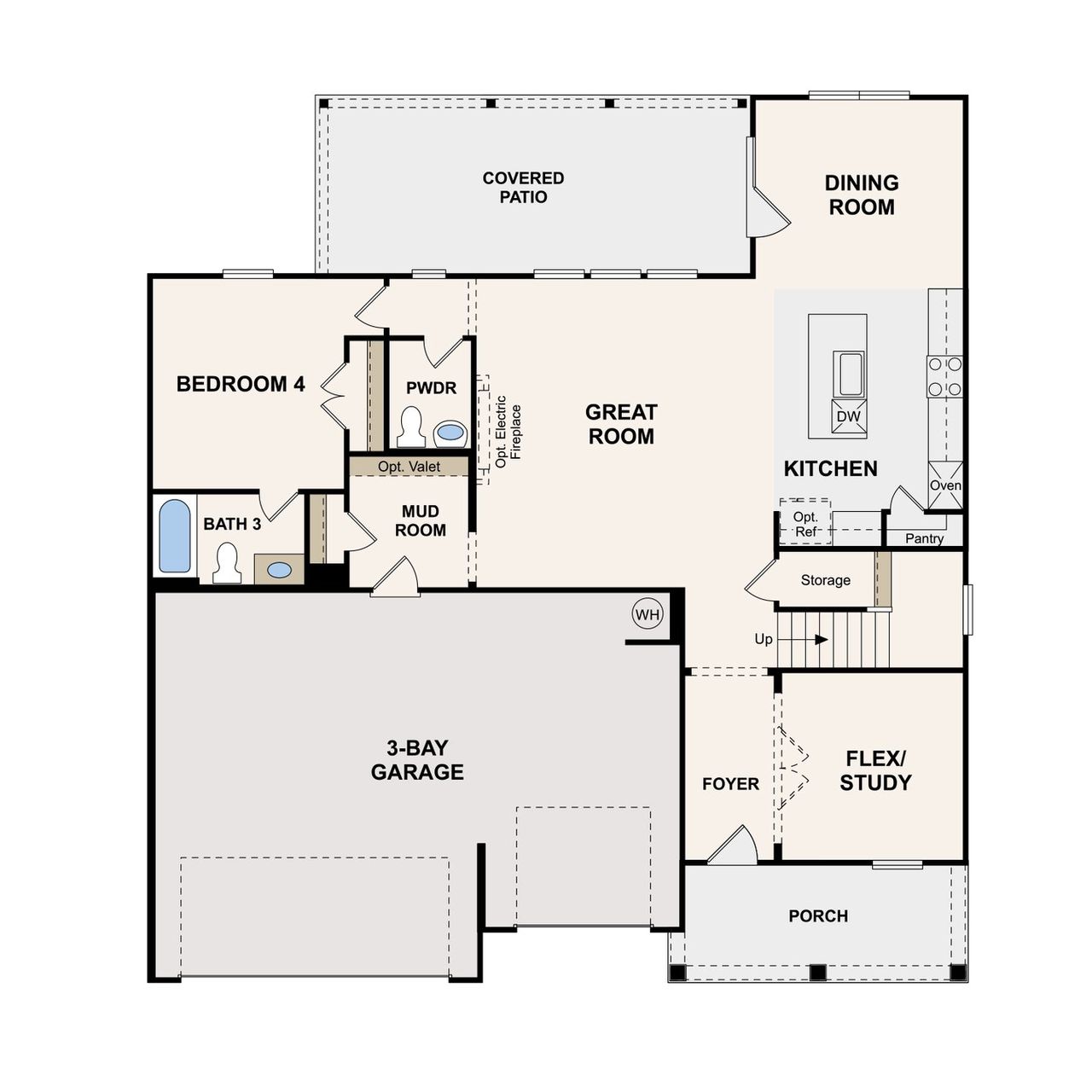 2D floor plan layout of this home in The Oaks, Mount Juliet, TN (Image 2).