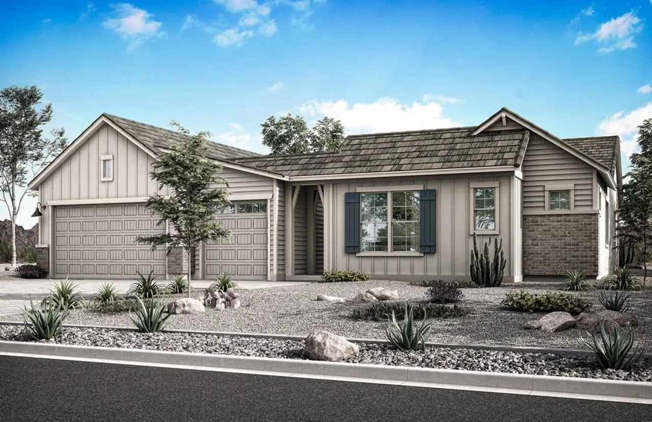 Representative exterior photo of a completed home built from the Sidewinder by KLMR Homes in Forest Pleasant Estates, Cave Creek, AZ (Image 2).