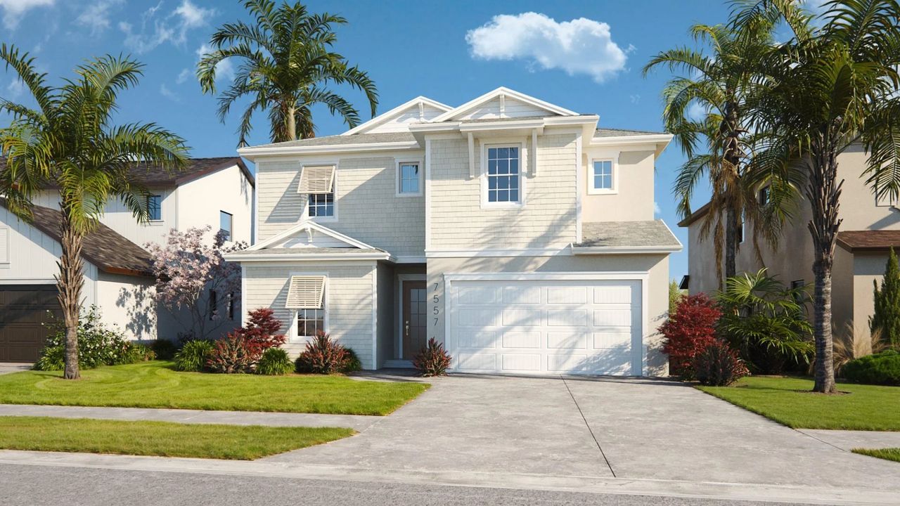 Representative exterior photo of a completed home built from the Plan 381 by Inland Homes in City of Tampa, Tampa, FL (Image 2).