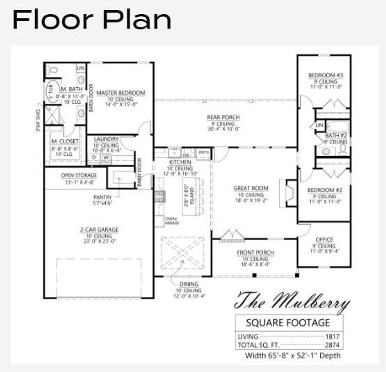 2D floor plan layout of this home in , White, GA (Image 2).