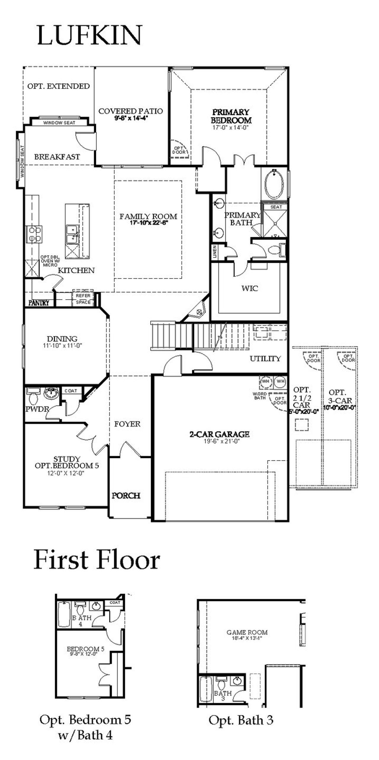 2D floor plan layout of this home in Providence Cove, McKinney, TX (Image 2).