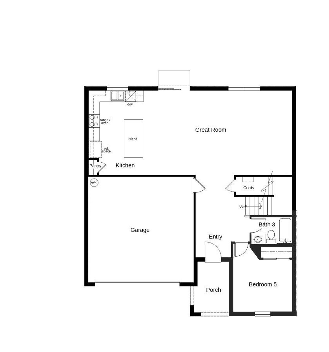 2D floor plan layout of this home in Pepper Grove II, Palmetto, FL (Image 2).