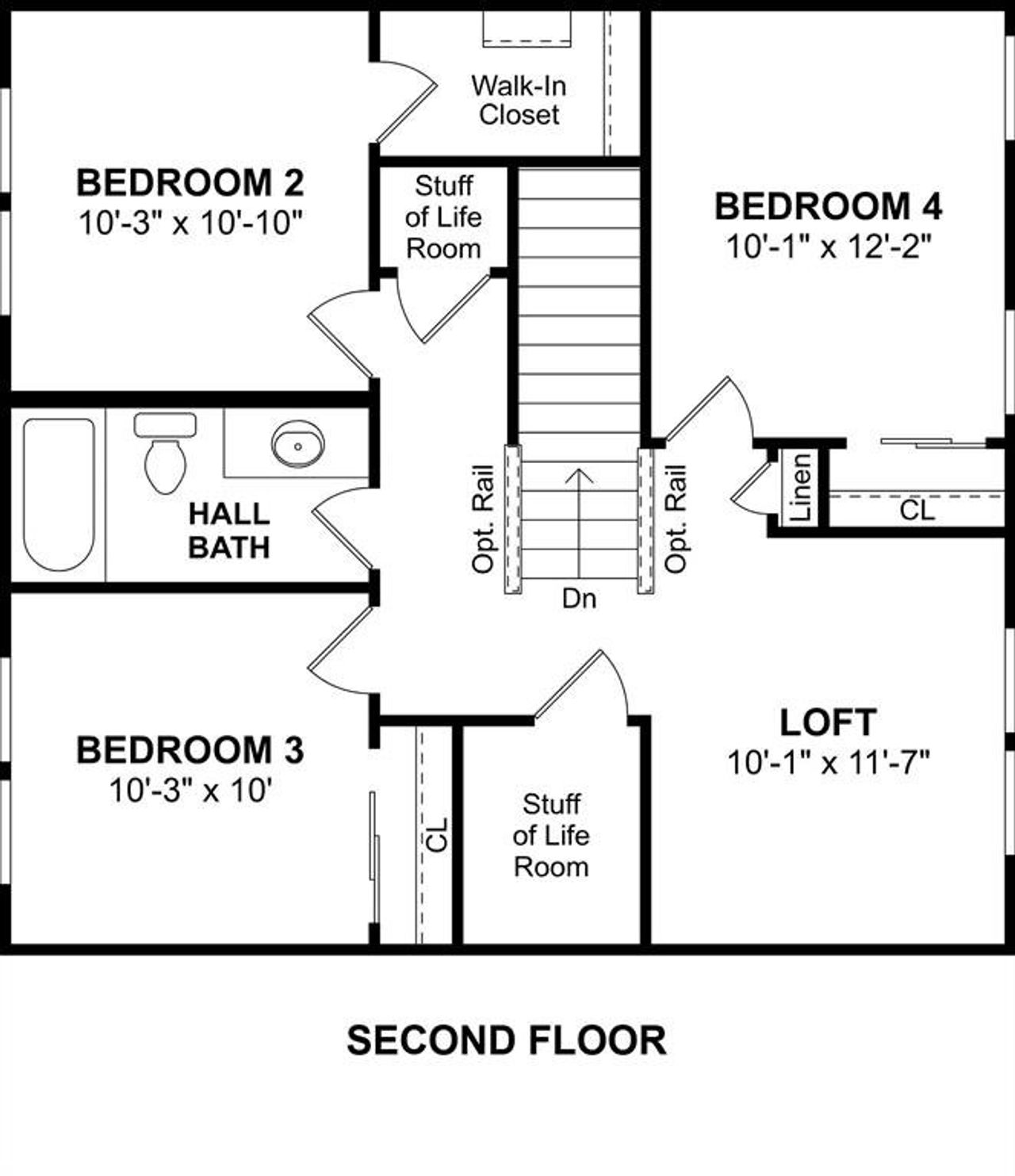 2D floor plan layout of this home in Heritage Ranch, Sherman, TX (Image 2).
