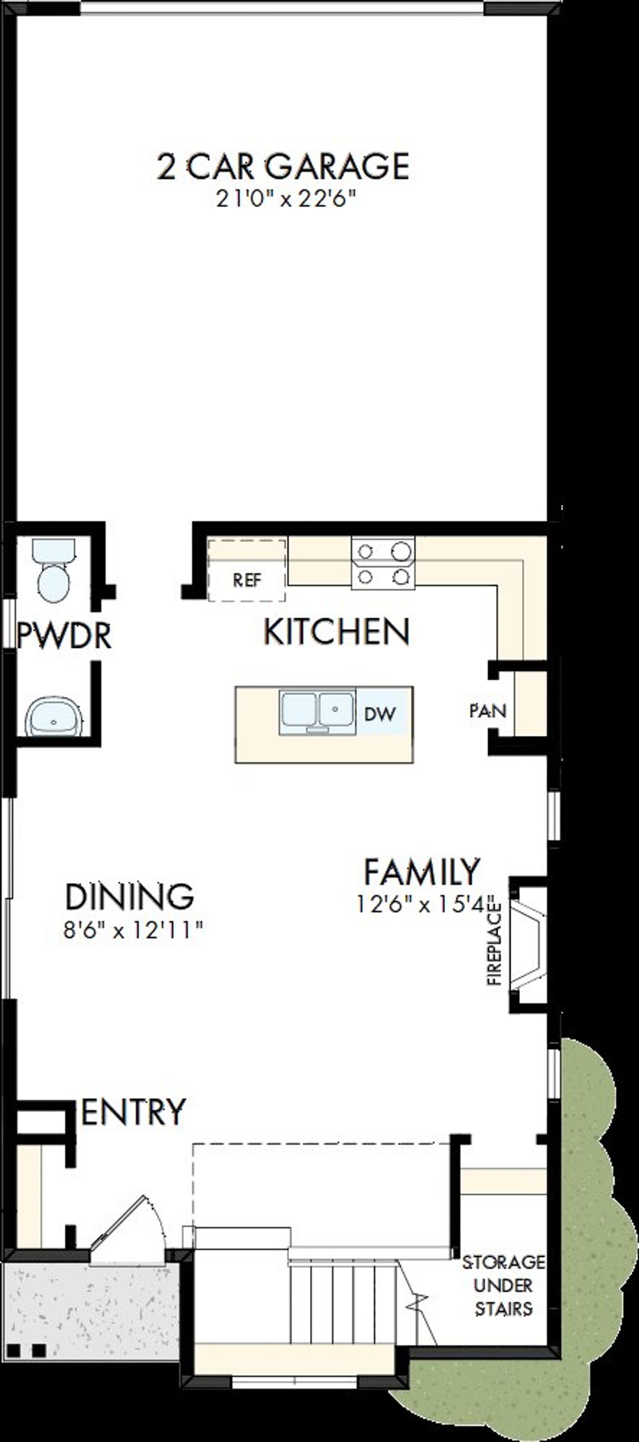 2D floor plan layout of this home in Revel Crossing at Wolf Ranch – The Ascent Collection, Colorado Springs, CO (Image 2).