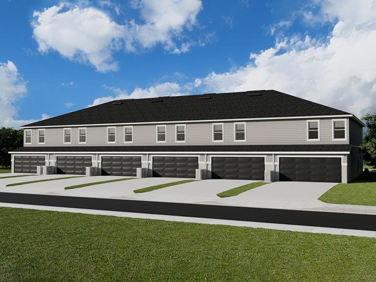 An attached 2-car garage is located on the rear of the home.