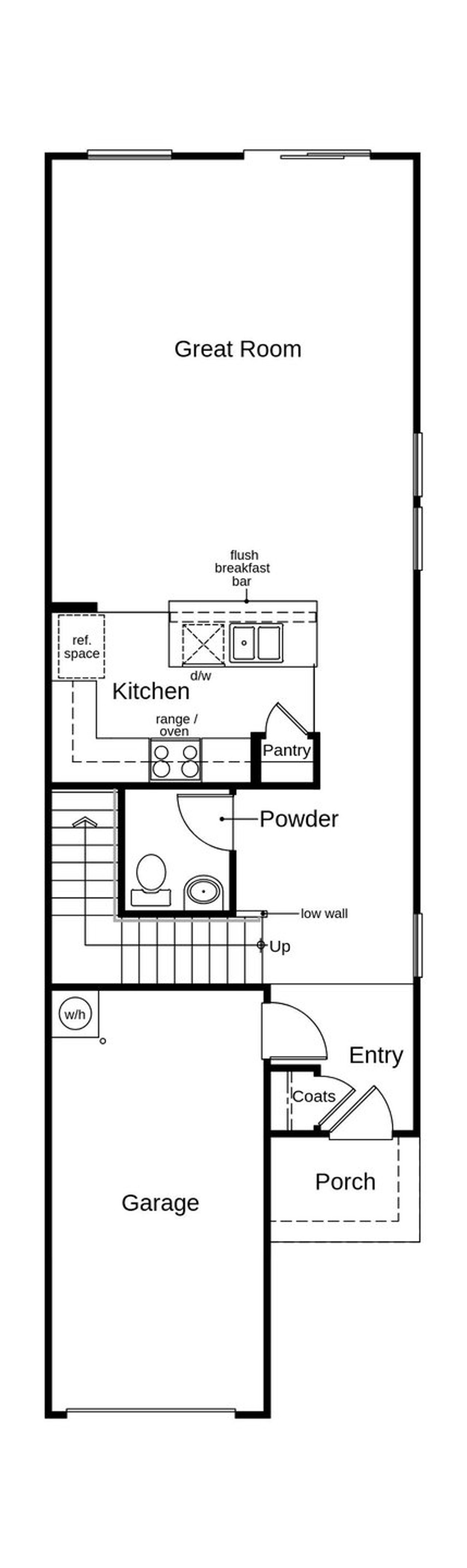 2D floor plan layout of this home in Aster Ridge, Durham, NC (Image 2).