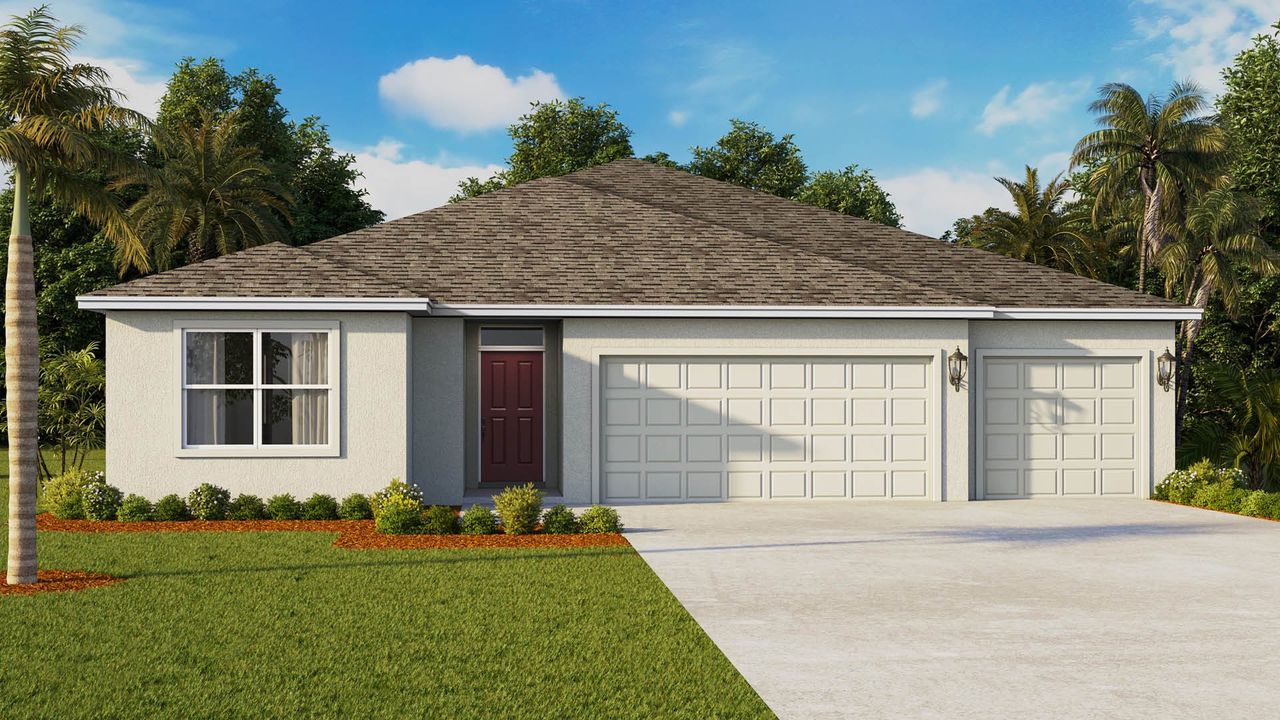 Representative exterior photo of a completed home built from the Covington by D.R. Horton in Port St. Lucie Spot Lots, Port St. Lucie, FL (Image 2).