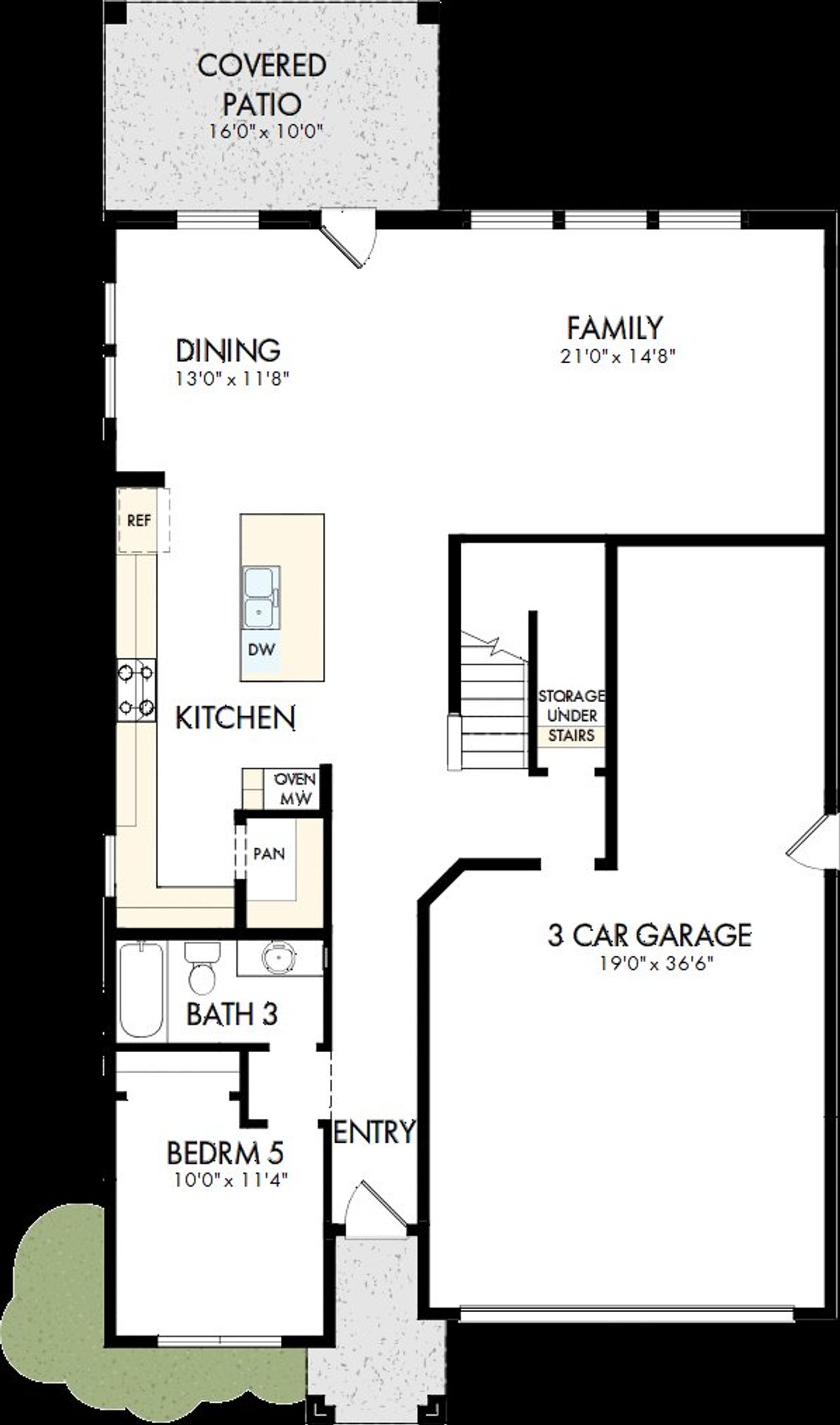 2D floor plan layout of this home in Artesa at Soleo, San Tan Valley, AZ (Image 2).