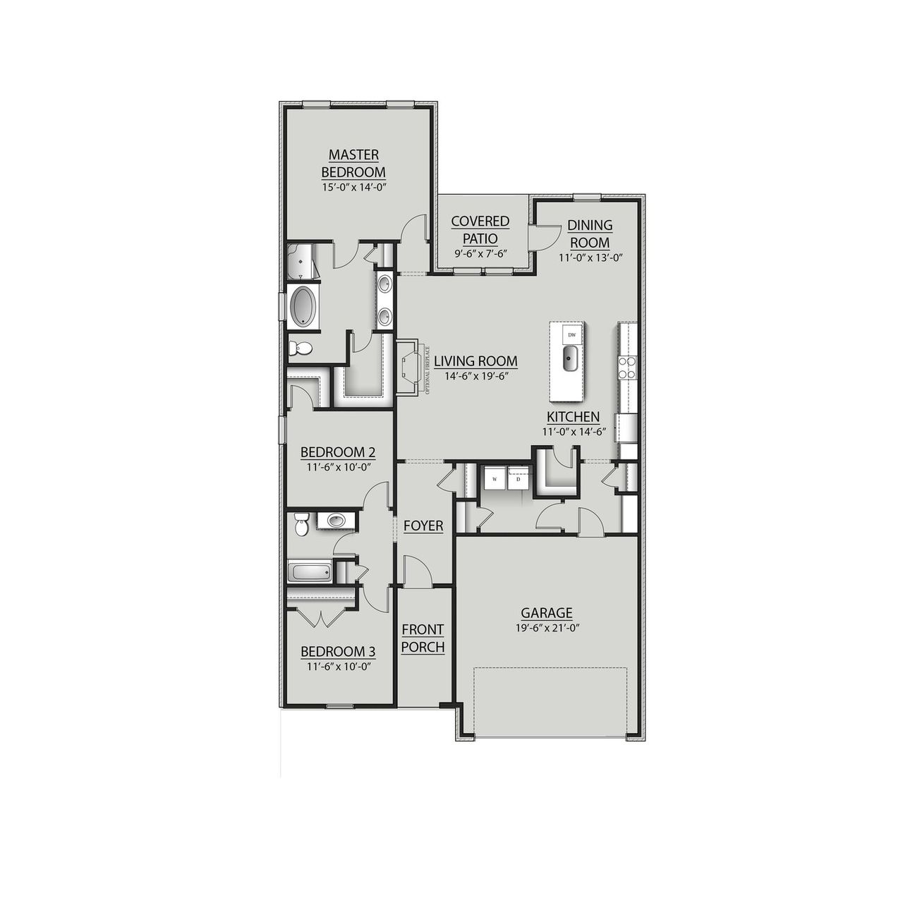 2D floor plan layout for the Nolana IV G by DSLD Homes in Natureview, Freeport, FL (Image 2).