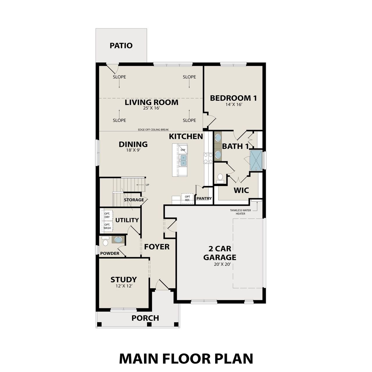 2D floor plan layout for the The Ridgeport E-BC by Davidson Homes LLC in Benders Cove, Mount Juliet, TN (Image 2). 2D floor plan layout for the The Ridgeport E-BC by Davidson Homes LLC in Benders Cove, Mount Juliet, TN (Image 2).