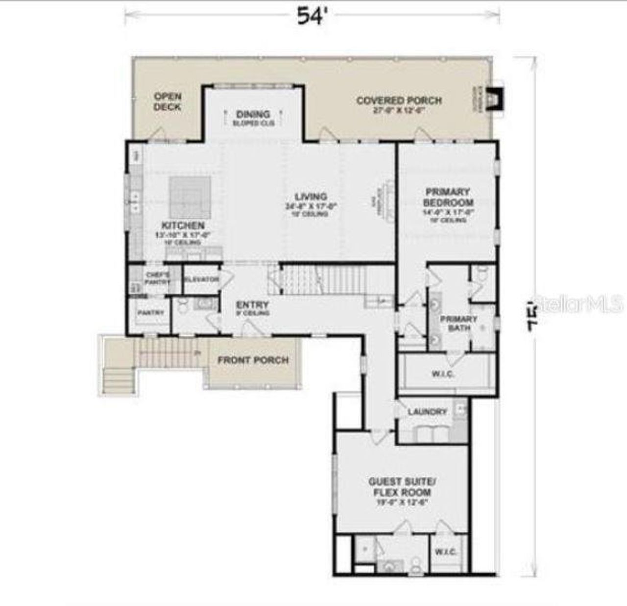 2D floor plan layout of this home in , St. Petersburg, FL (Image 2).