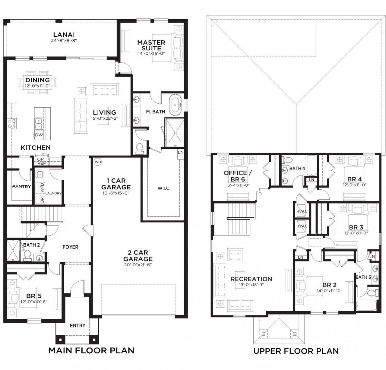 2D floor plan layout of this home in Hawkstone, Riverview, FL (Image 2).