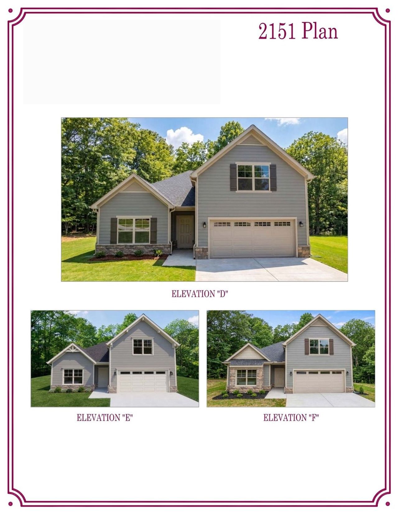 Home will have "Elevation D" with Monterey Taupe Hardie Siding!