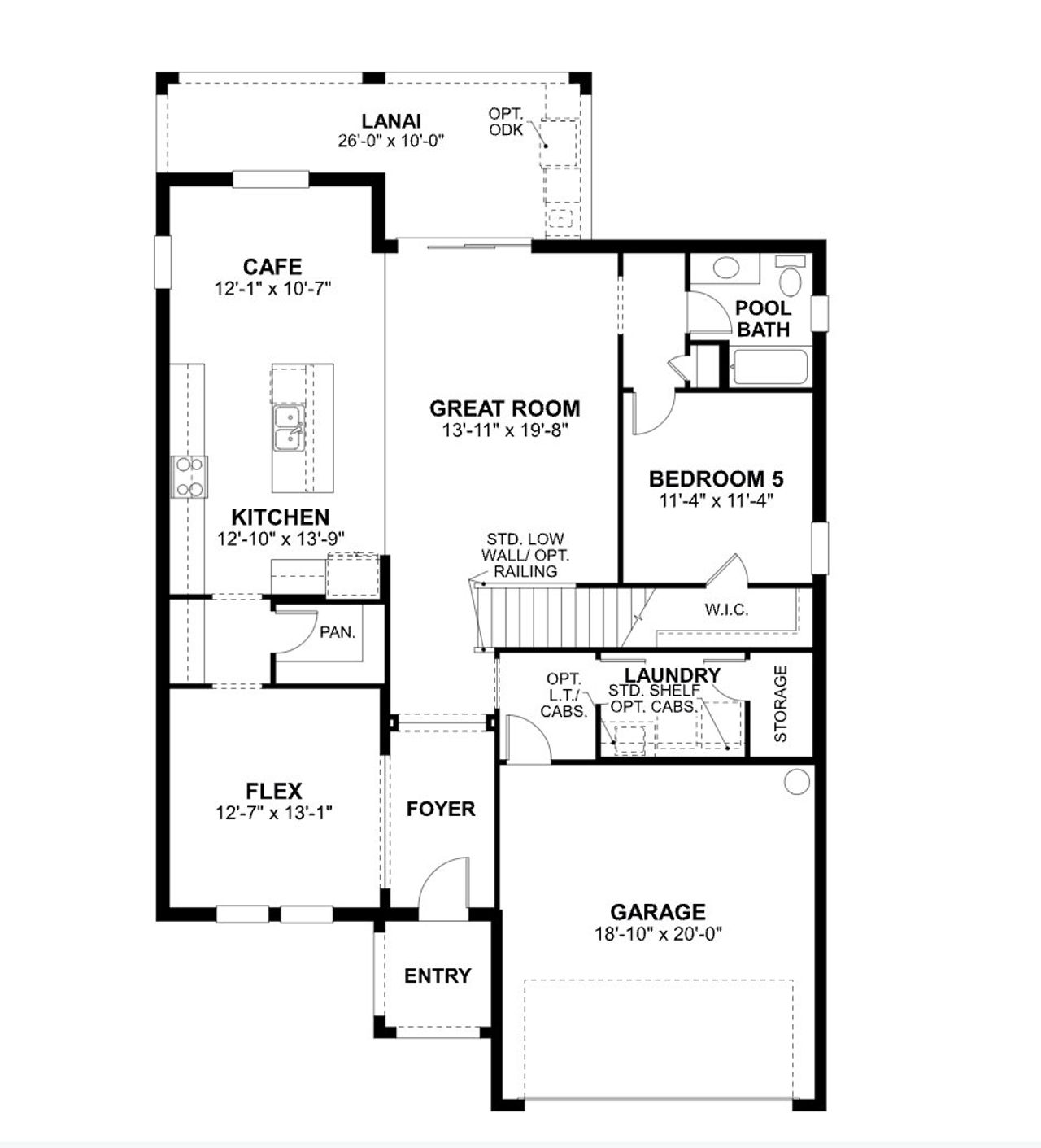 2D floor plan layout of this home in Sweetwater at Lakewood Ranch, Lakewood Ranch, FL (Image 2).