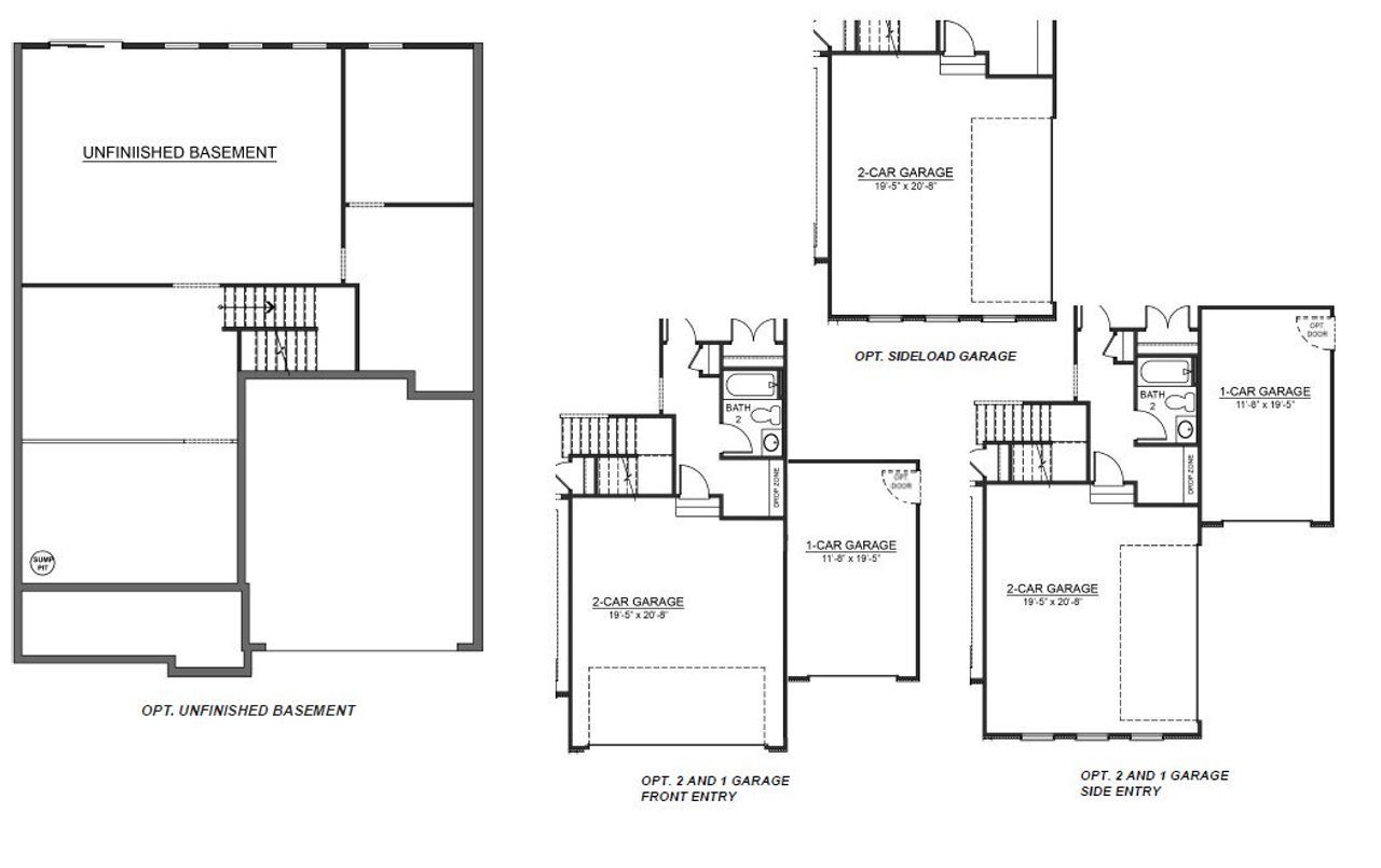 2D floor plan layout of this home in Whitehawk Meadows, Travelers Rest, SC (Image 2).
