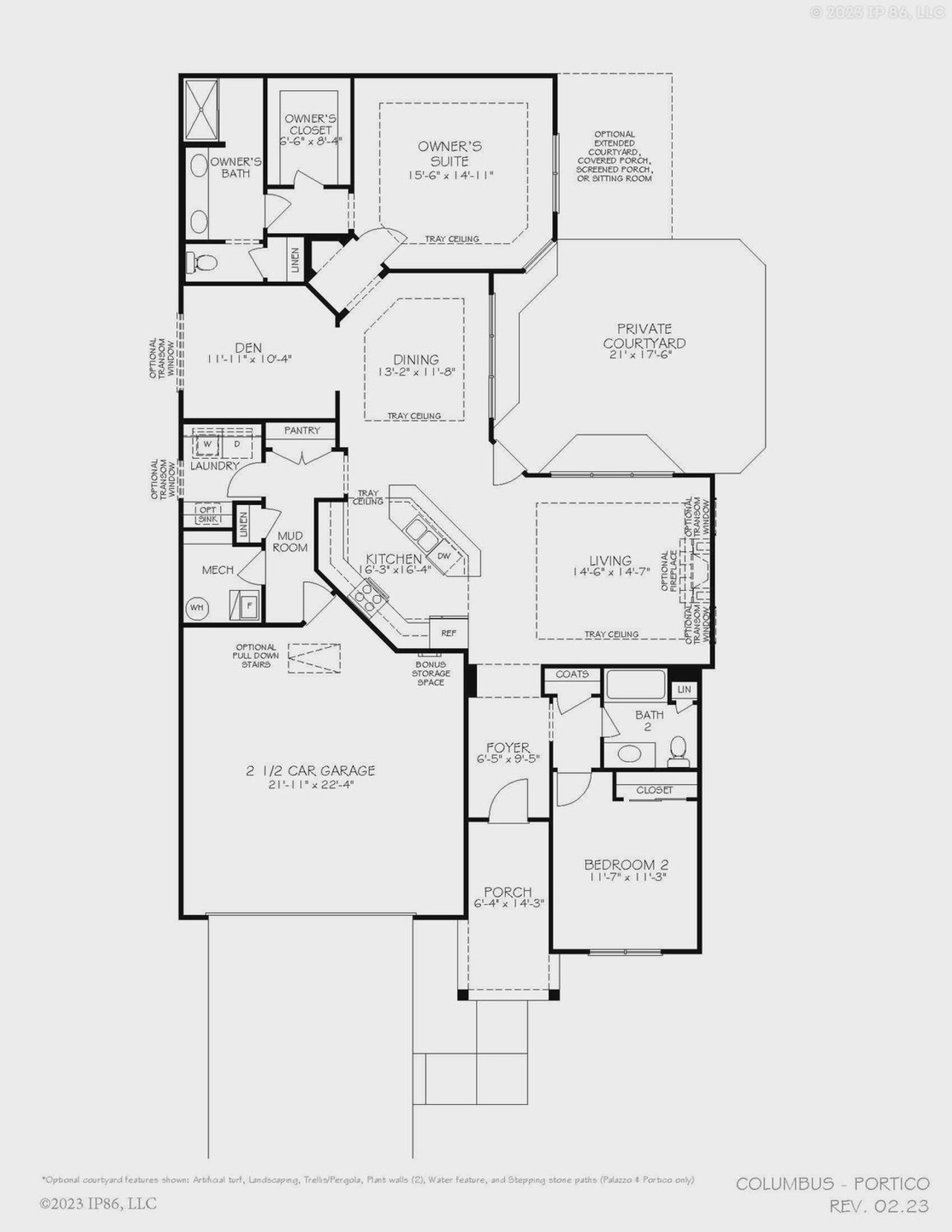 2D floor plan layout of this home in Salem Brooke, Clemmons, NC (Image 2). 2D floor plan layout of this home in Salem Brooke, Clemmons, NC (Image 2).