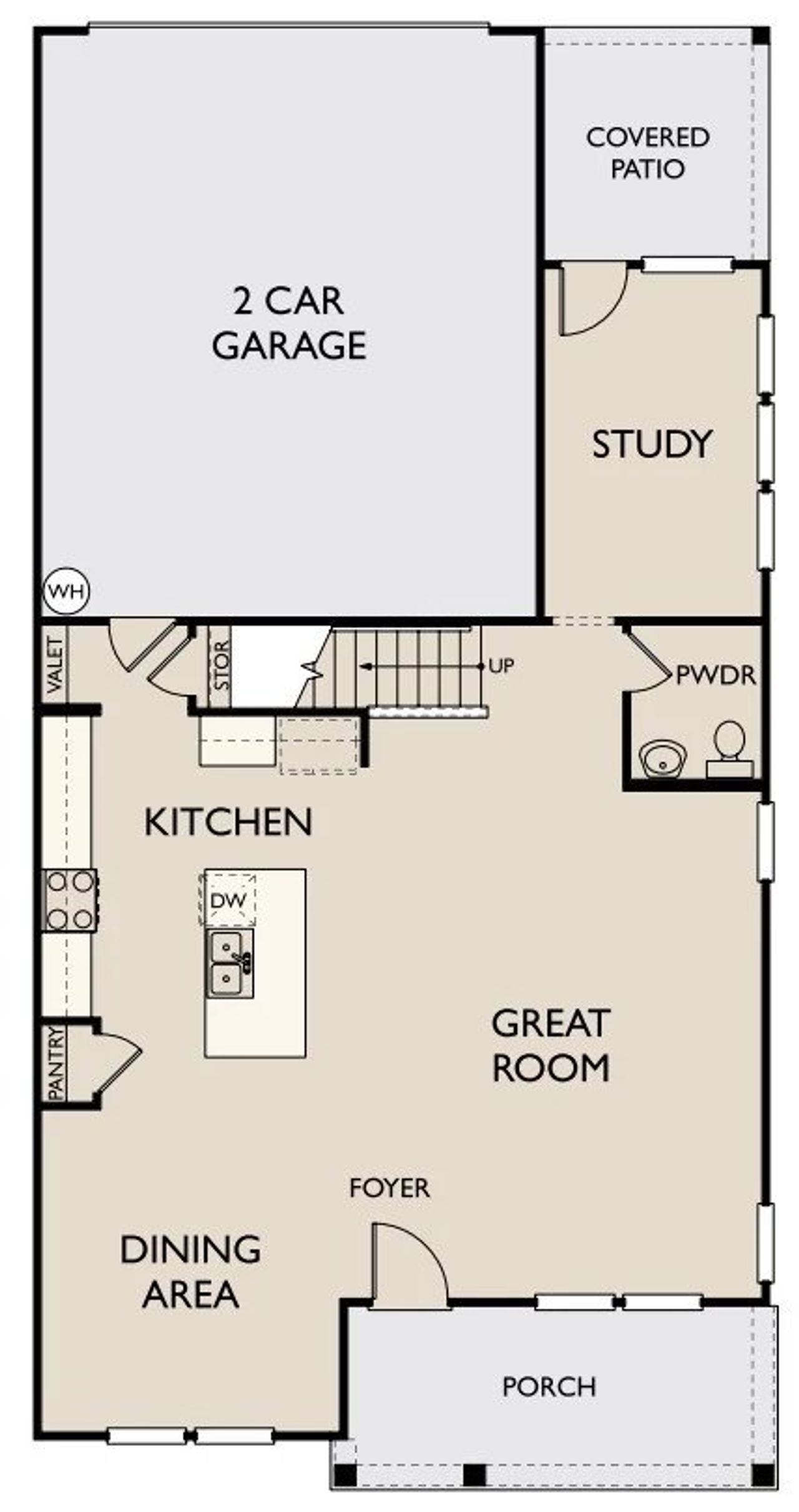 2D floor plan layout of this home in Promenade at Clari Park, Murfreesboro, TN (Image 2).