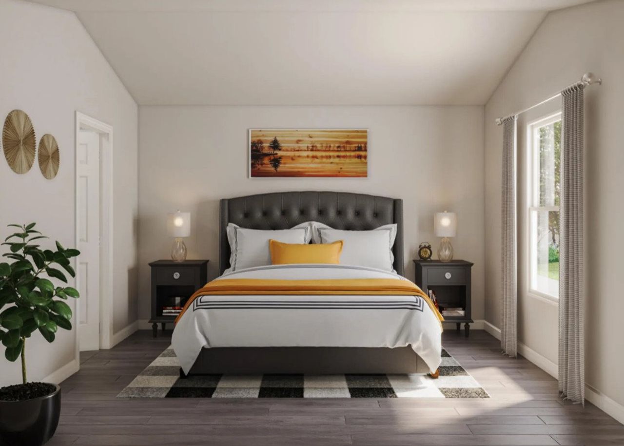 Front exterior of a new home in Highland Place, Roxboro, NC, highlighting curb appeal (Image 2).