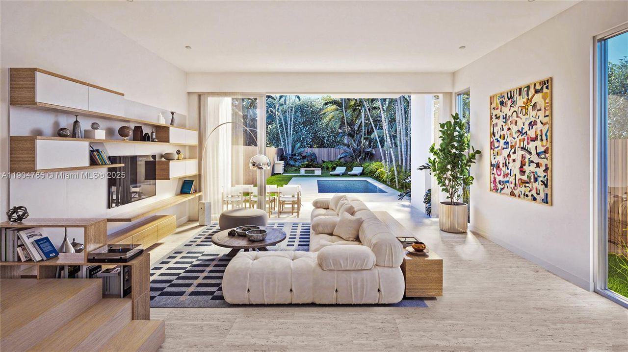 Furnished interior view inside a new home in , Miami (Image 2). Furnished interior view inside a new home in , Miami (Image 2).