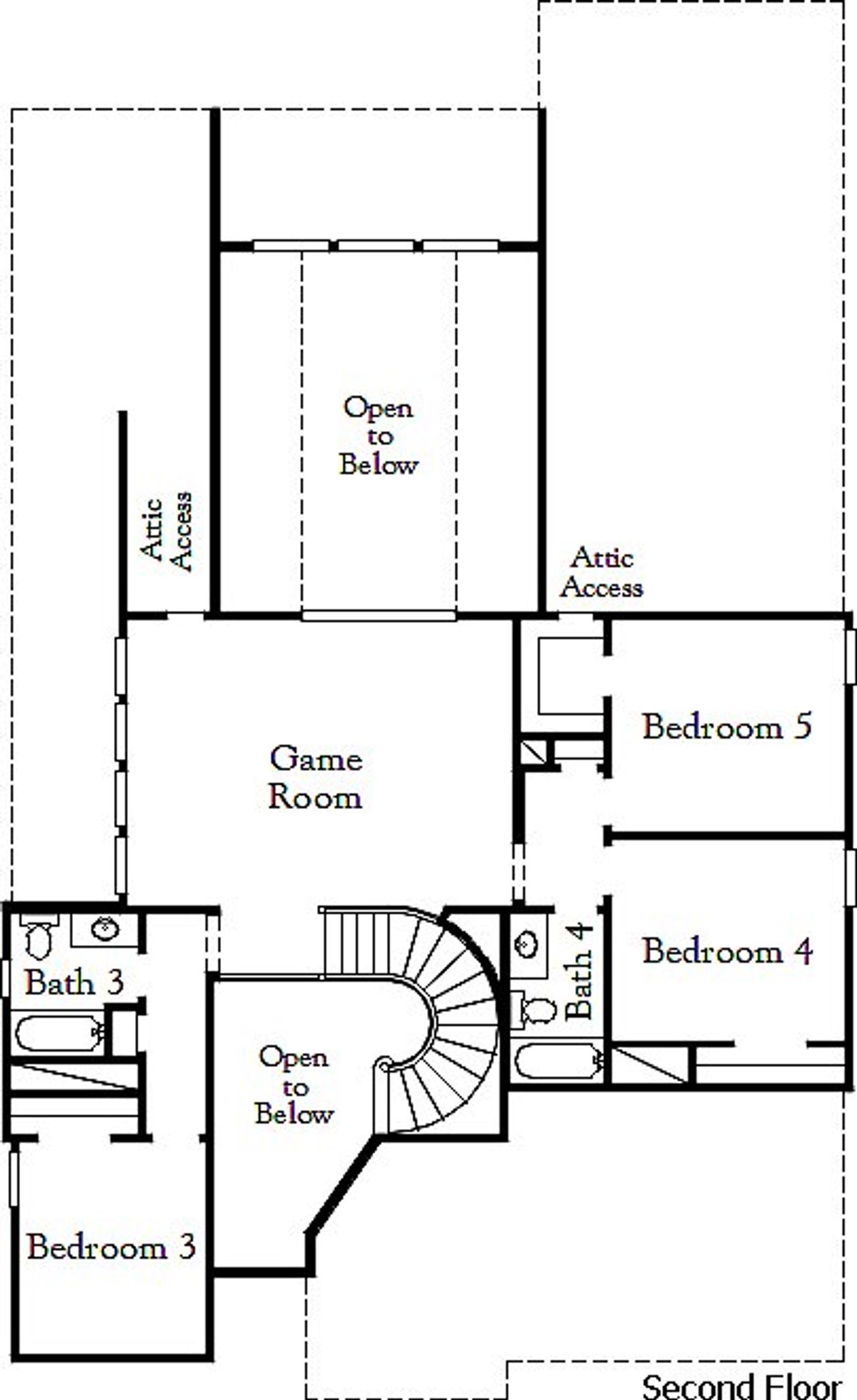 2D floor plan layout of this home in Bridgeland, Cypress, TX (Image 2). 2D floor plan layout of this home in Bridgeland, Cypress, TX (Image 2).