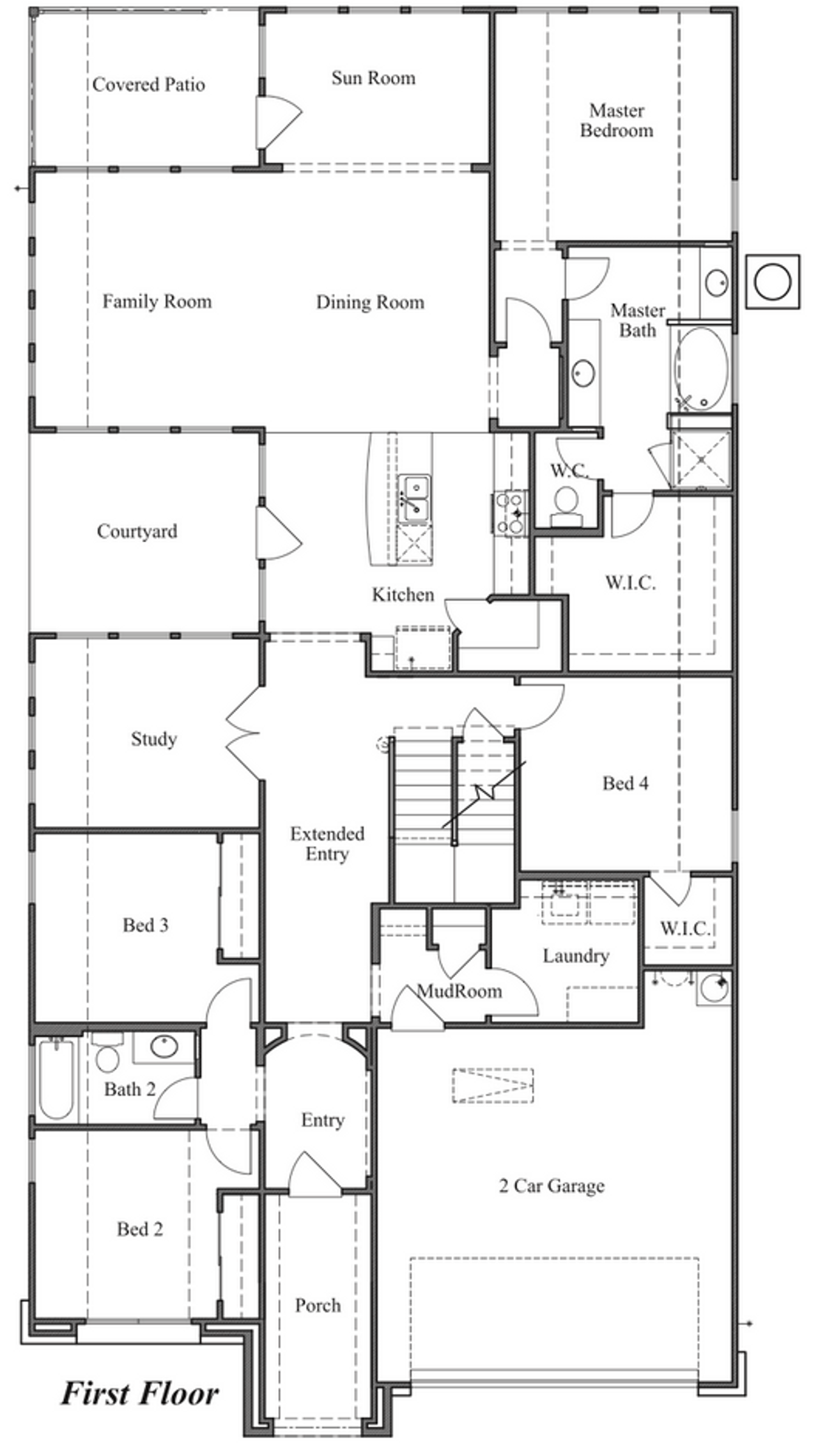 2D floor plan layout for the Plan 3218 by Texas Homes in The Enclave at Potranco Oaks, Castroville, TX (Image 2).