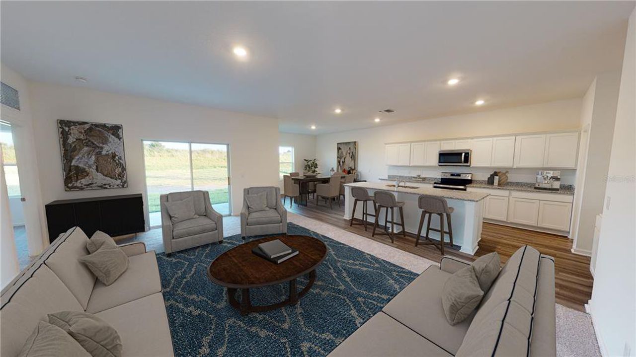 Furnished interior view inside a new home in Vista Walk, Dade City (Image 2). Furnished interior view inside a new home in Vista Walk, Dade City (Image 2).