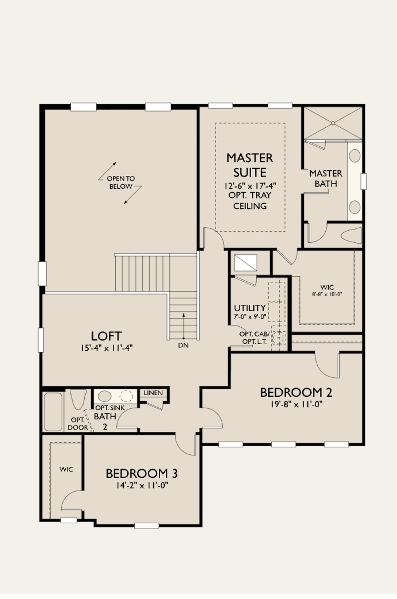 2D floor plan layout for the Moseley II by Ashton Woods in Northlake Traditional, Winter Garden, FL (Image 2).