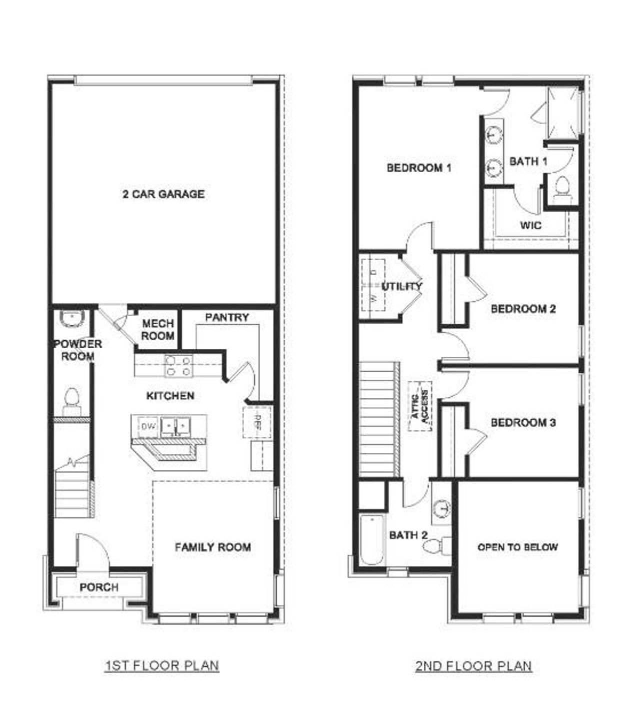 2D floor plan layout of this home in Mustang Square, Plano, TX (Image 2).