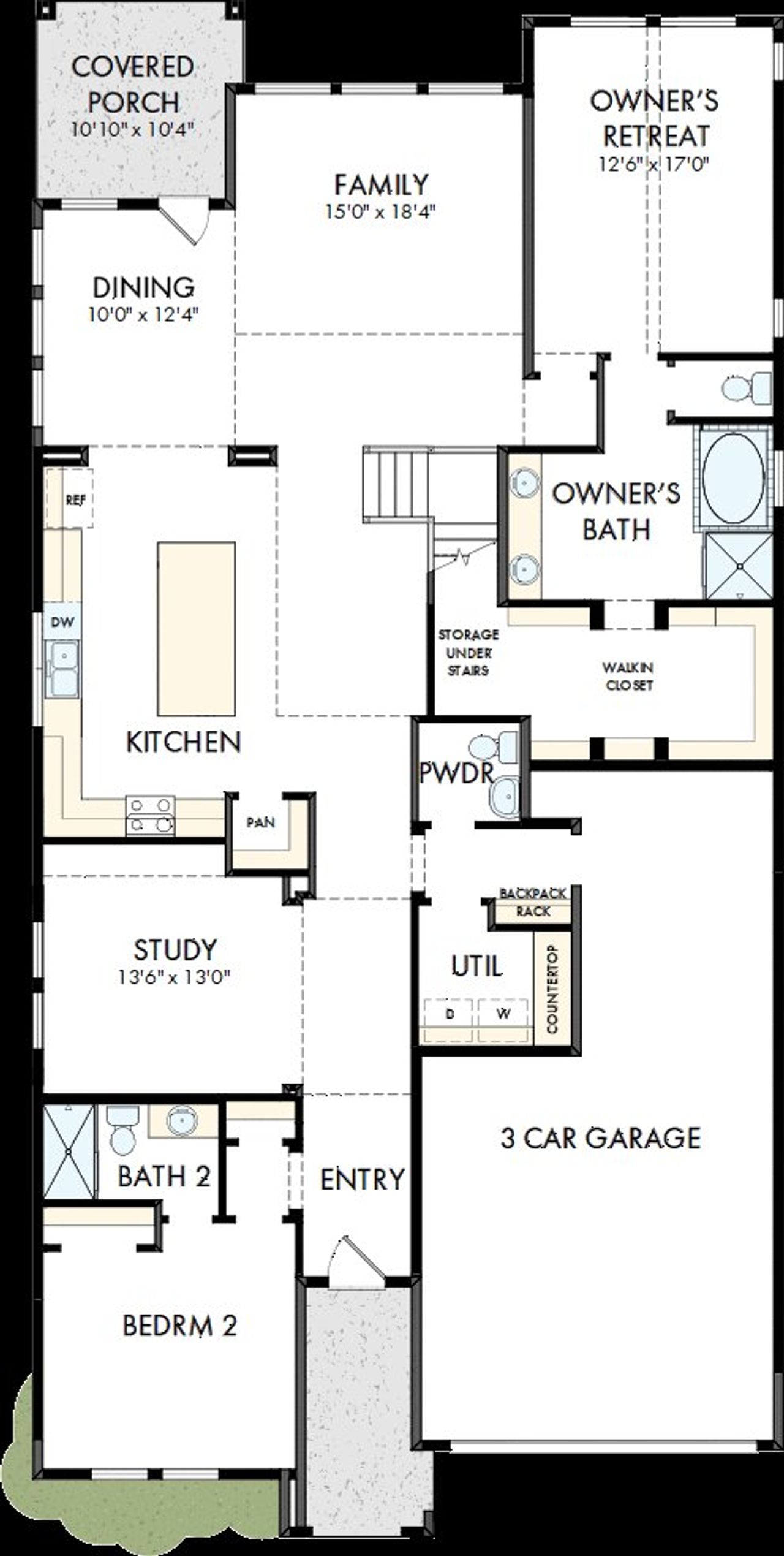 2D floor plan layout of this home in ARTAVIA - Enclave Collection, Conroe, TX (Image 2). 2D floor plan layout of this home in ARTAVIA - Enclave Collection, Conroe, TX (Image 2).