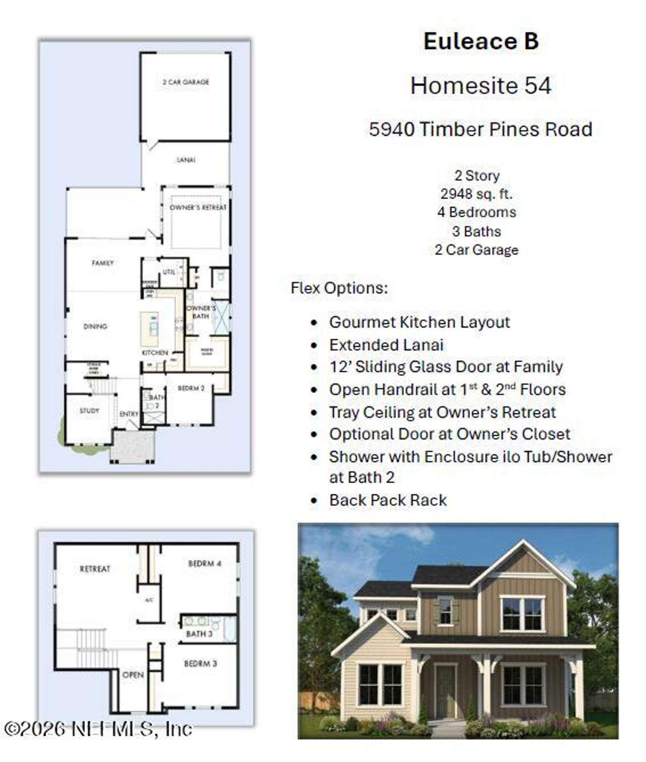 2D floor plan layout of this home in , Jacksonville, FL (Image 2).