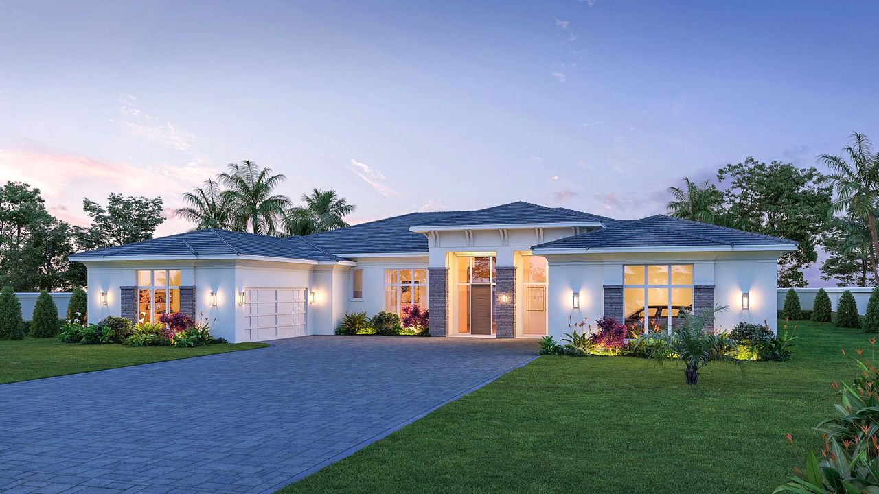 Representative exterior photo of a completed home built from the Vittorio Grande 90 by GHO Homes in Tesoro Club, Port St. Lucie, FL (Image 2). Representative exterior photo of a completed home built from the Vittorio Grande 90 by GHO Homes in Tesoro Club, Port St. Lucie, FL (Image 2).