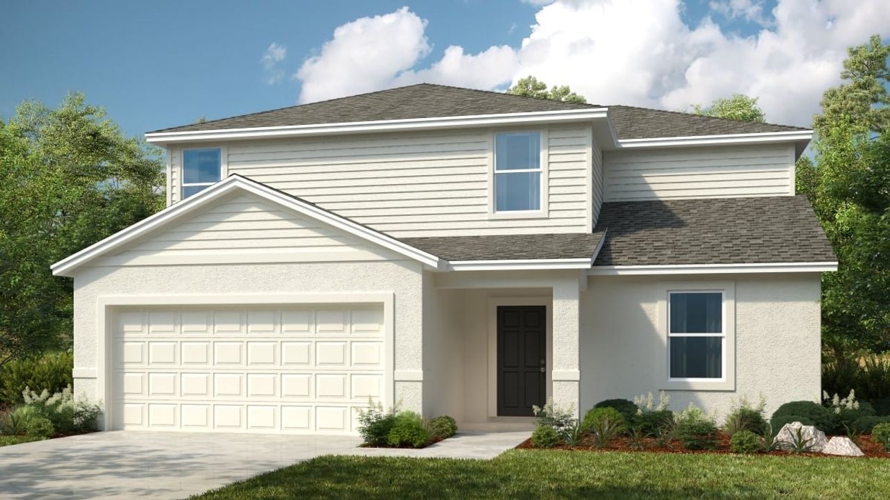 Representative exterior photo of a completed home built from the Kingfisher by Taylor Morrison in Westview, Kissimmee, FL (Image 2). Representative exterior photo of a completed home built from the Kingfisher by Taylor Morrison in Westview, Kissimmee, FL (Image 2).