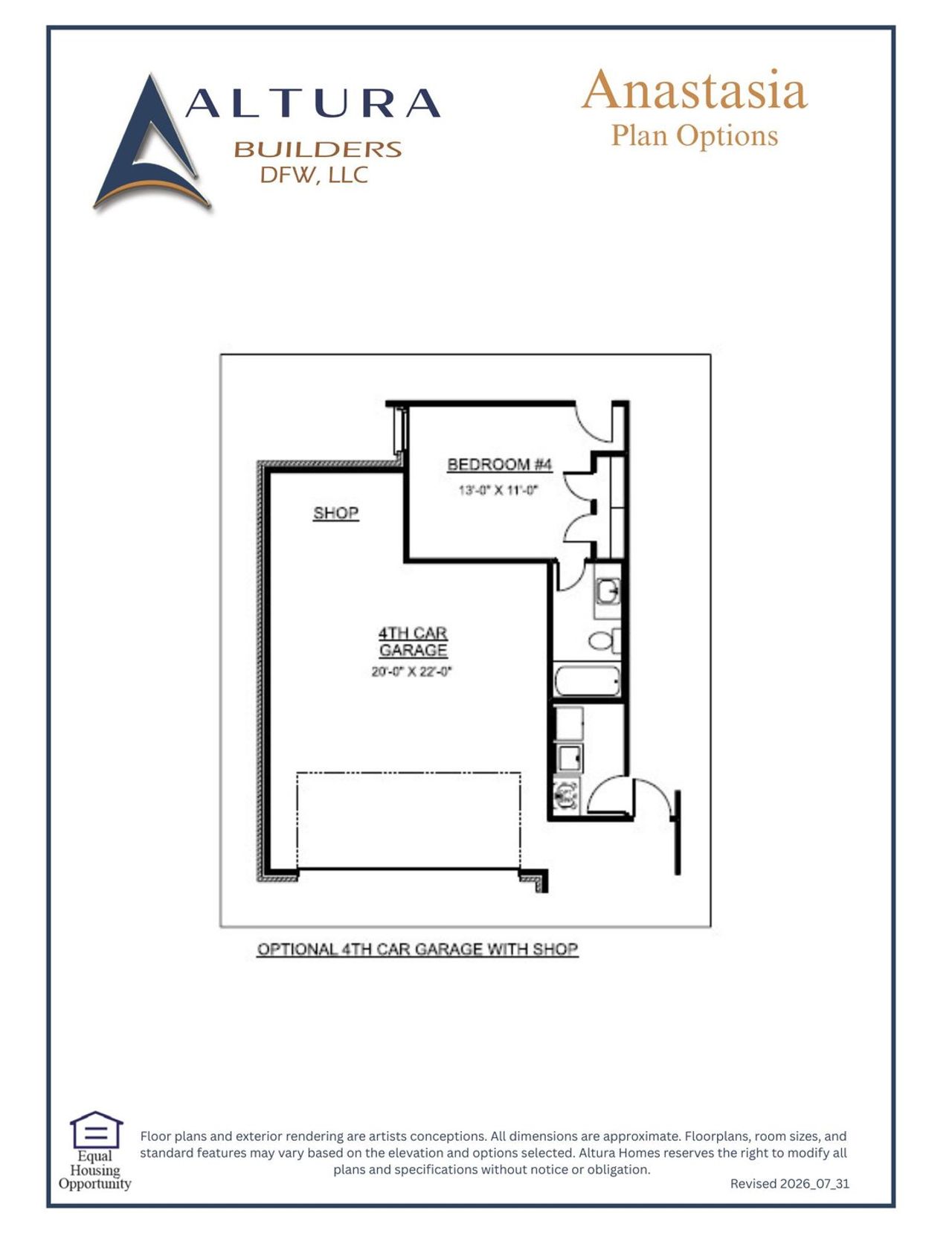 2D floor plan layout of this home in Panther Trail, Van Alstyne, TX (Image 2).