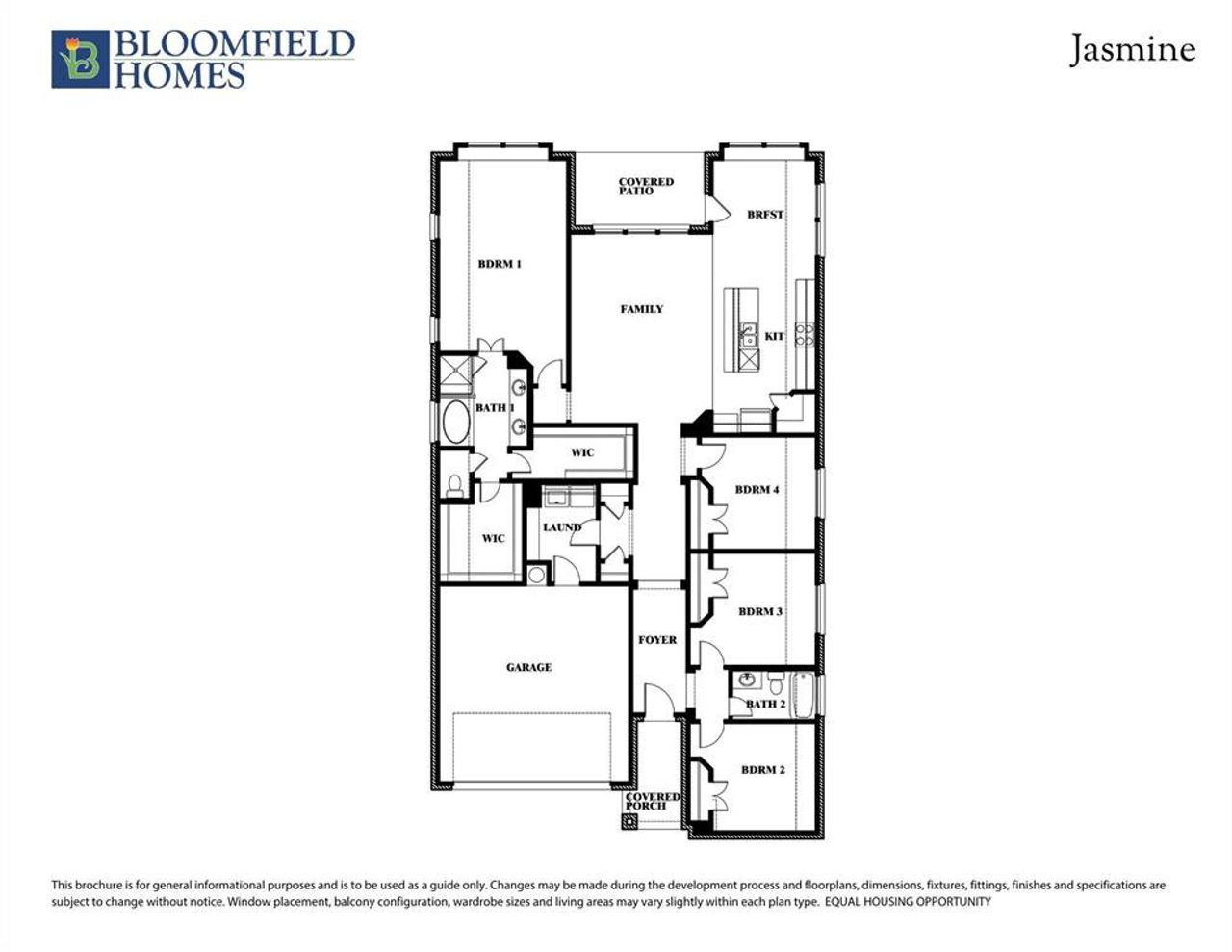 2D floor plan layout of this home in Anderson Crossing, Trenton, TX (Image 2).