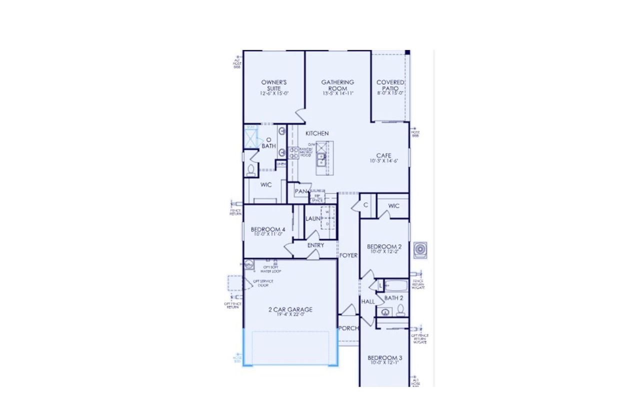 2D floor plan layout of this home in Hayden Estates, Buckeye, AZ (Image 2).