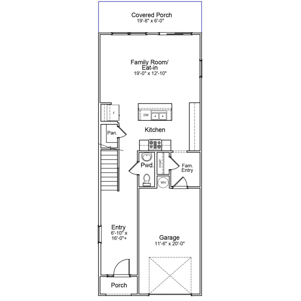 2D floor plan layout of this home in Laurinton Farms, Hopkins, SC (Image 2).