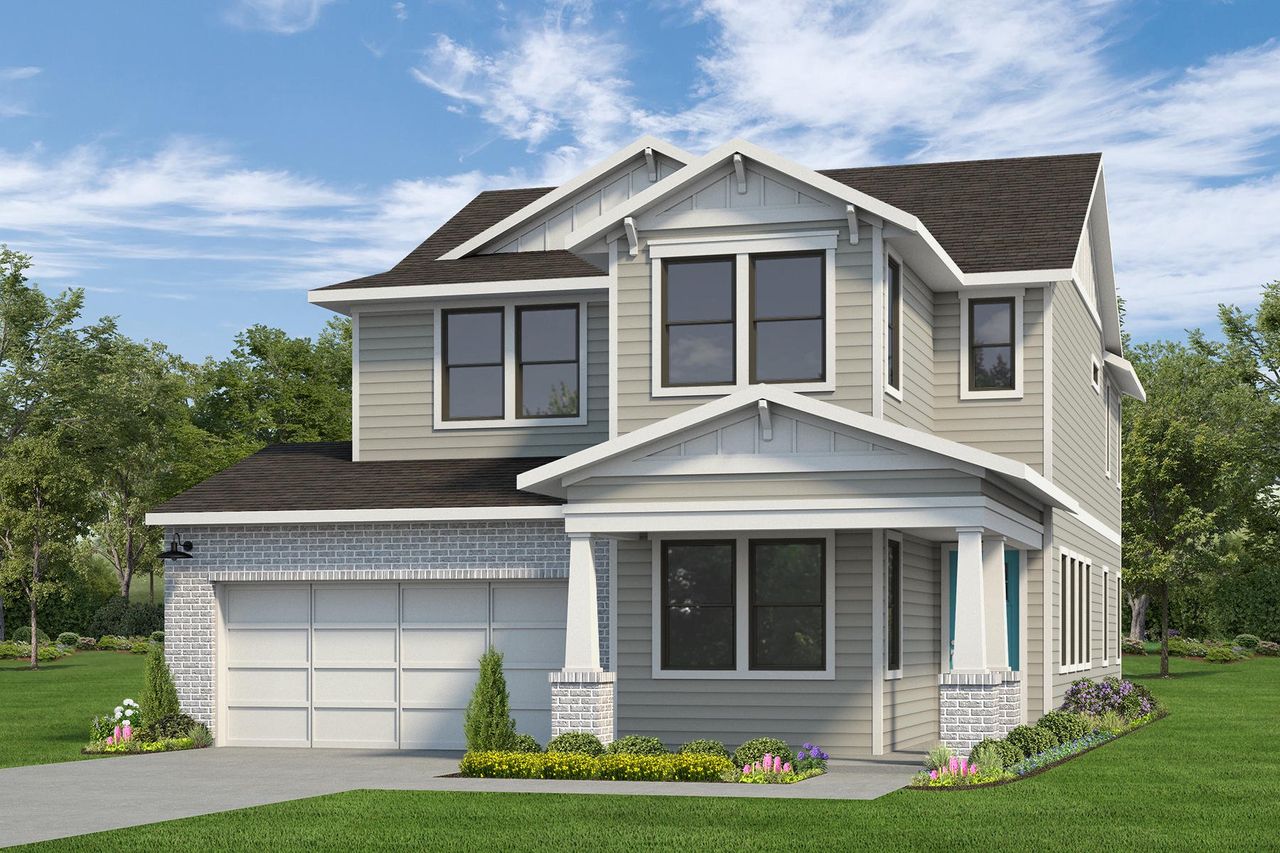 Representative exterior photo of a completed home built from the Blanco by Autograph Homes in Two Step Farm - Symphony Collection, Montgomery, TX (Image 2).