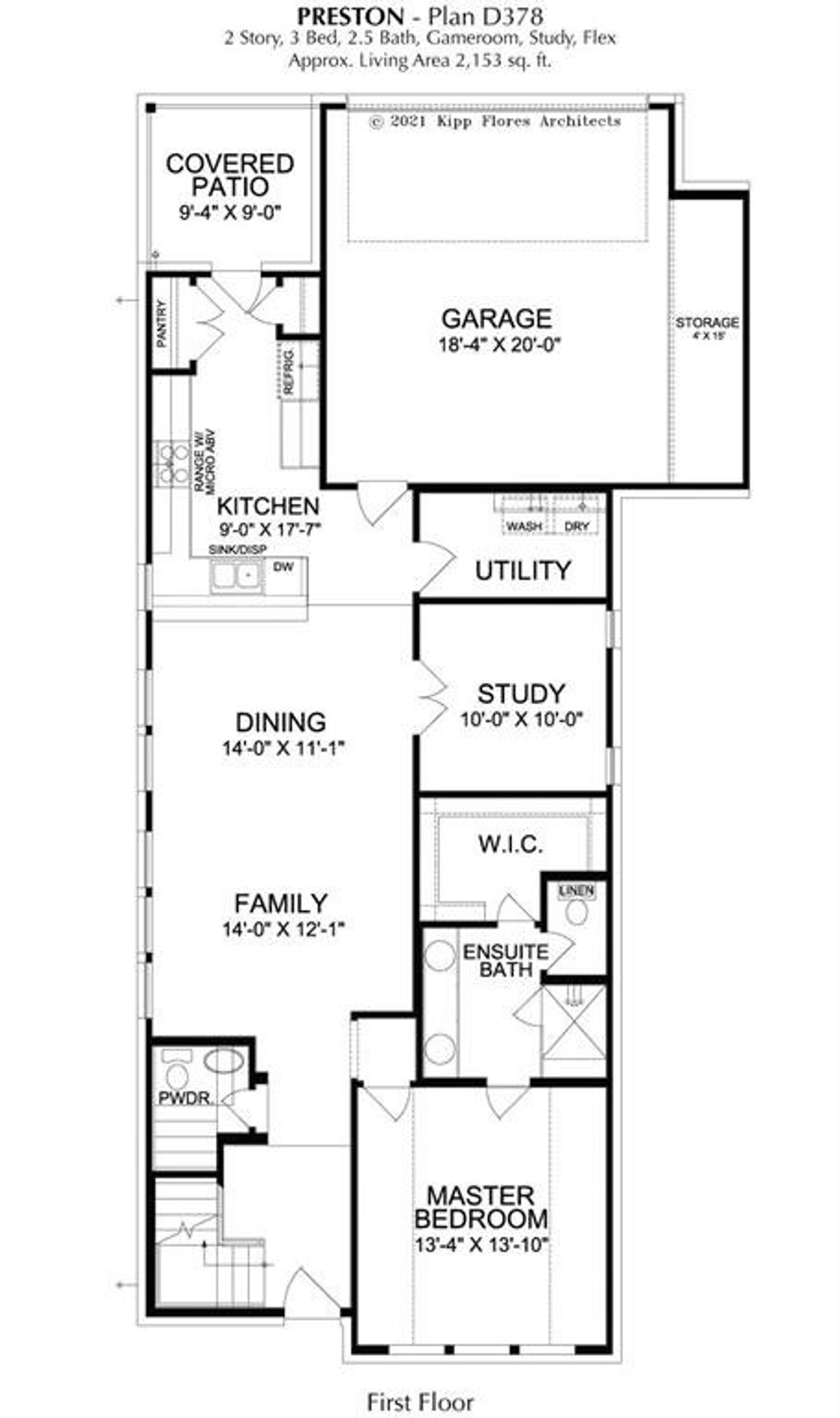 2D floor plan layout of this home in , Prosper, TX (Image 2).