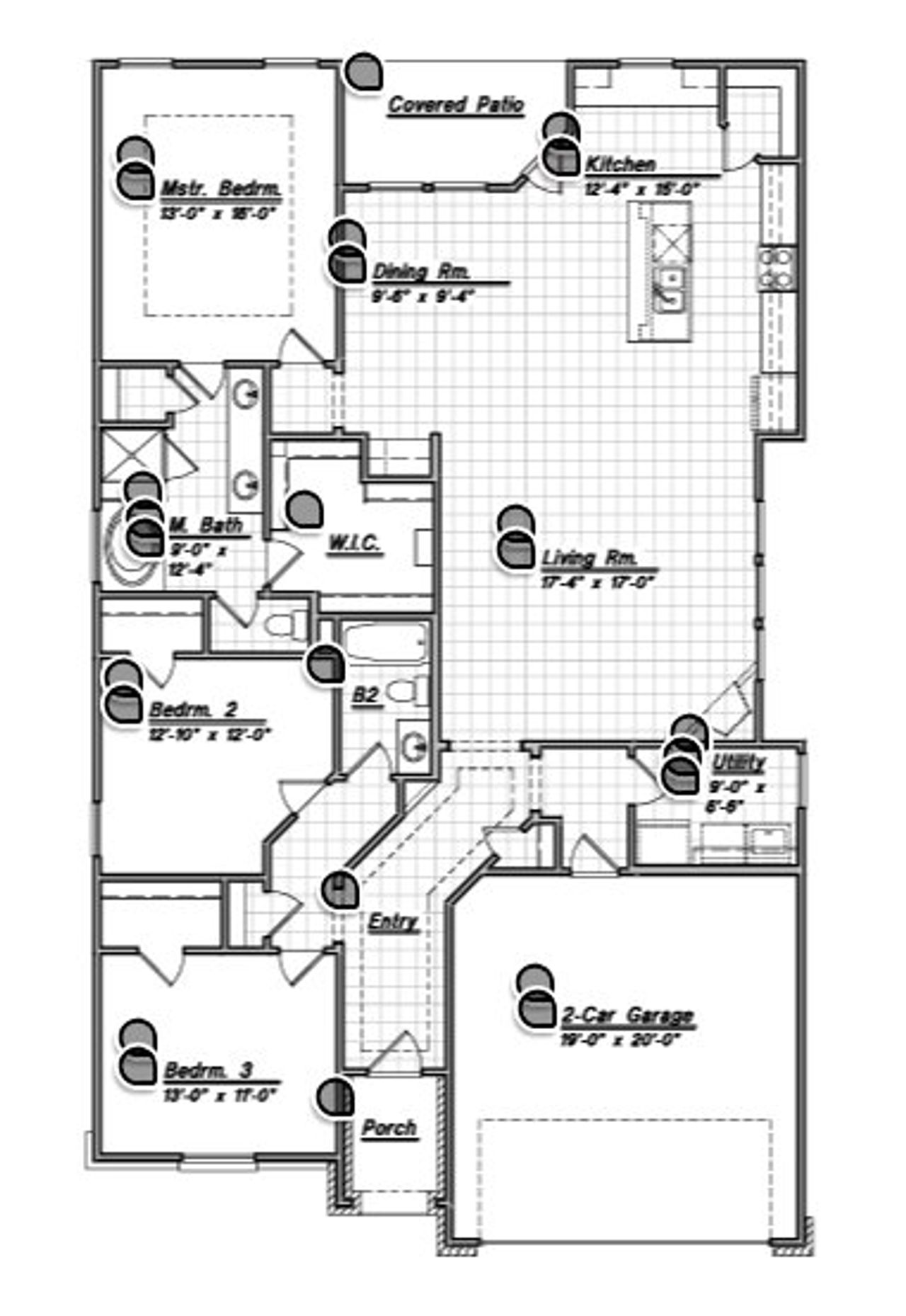 2D floor plan layout for the 50’s Augusta by Bellaire Homes in The Parklands, Schertz, TX (Image 2). 2D floor plan layout for the 50’s Augusta by Bellaire Homes in The Parklands, Schertz, TX (Image 2).