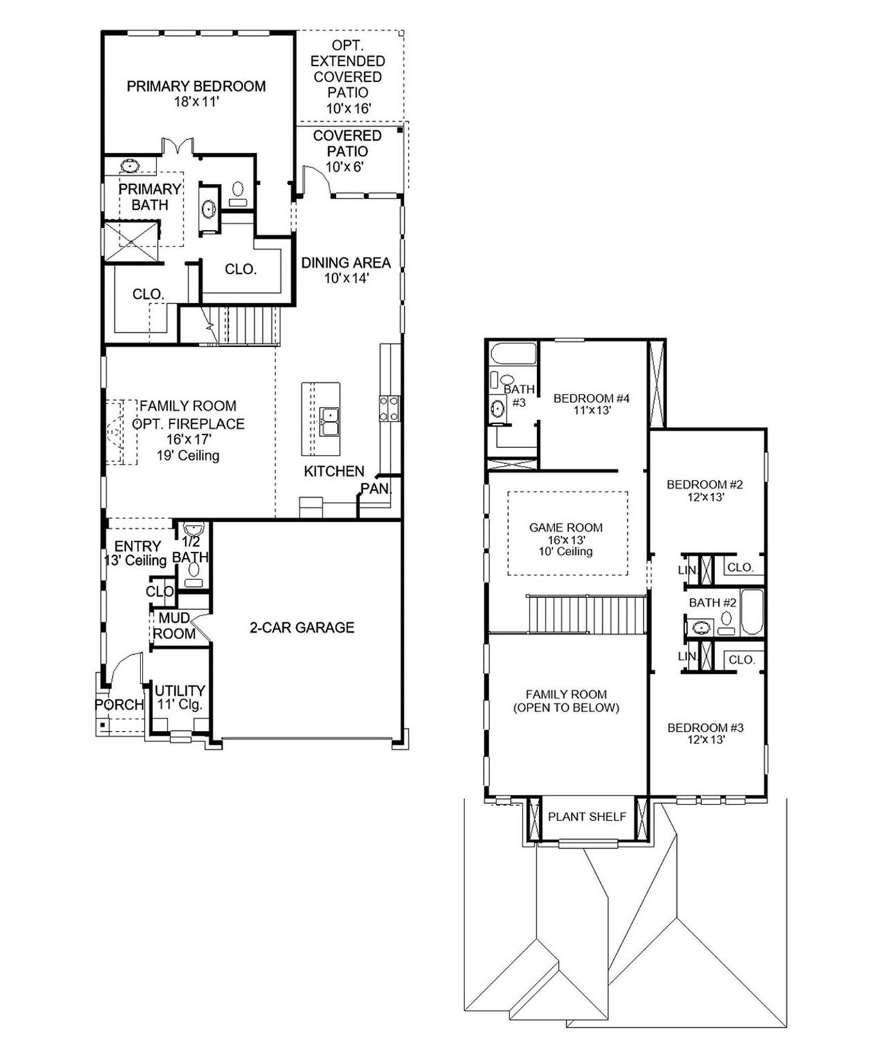 2D floor plan layout of this home in Brookewater, Rosenberg, TX (Image 2).