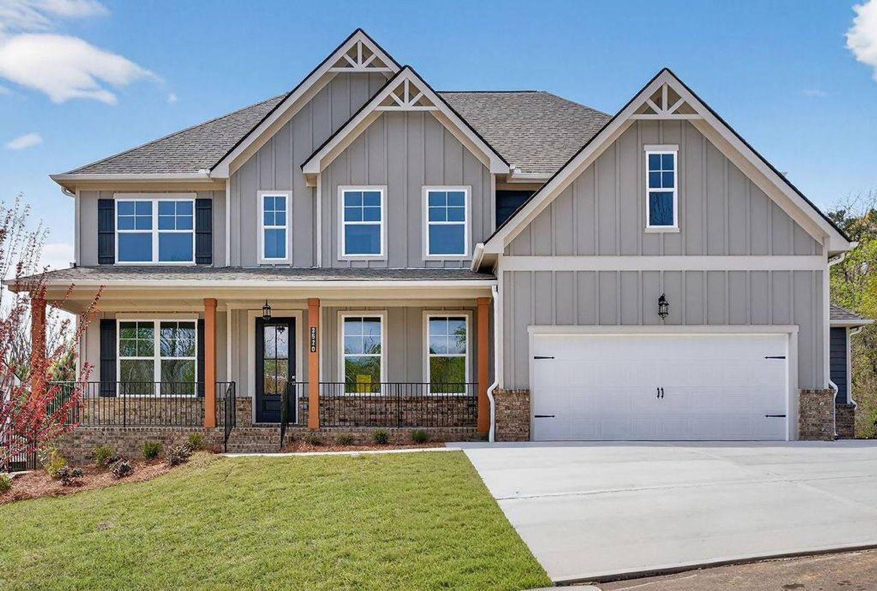 Front exterior of a new home in , Gainesville, GA, highlighting curb appeal (Image 2).