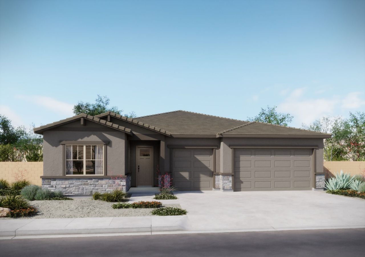 Representative exterior photo of a completed home built from the Auburn by Mattamy Homes in Stone House, Tucson, AZ (Image 2).