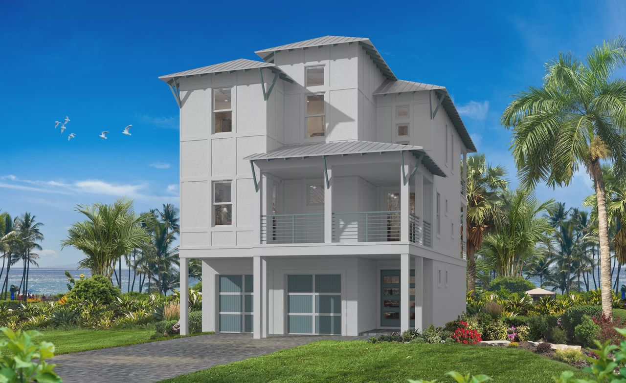 Representative exterior photo of a completed home built from the Hideaway by ICI Homes in Veranda Bay, Flagler Beach, FL (Image 2).