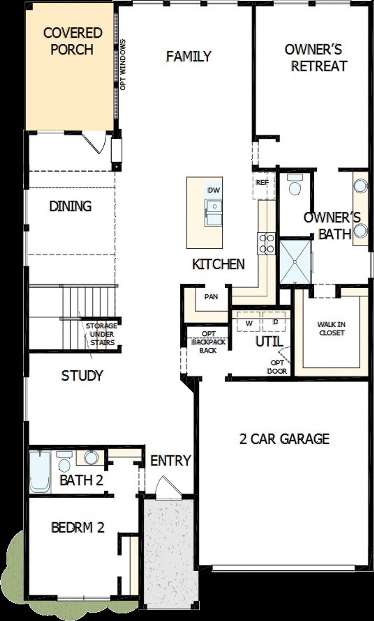 2D floor plan layout of this home in Treeline, Justin, TX (Image 2).