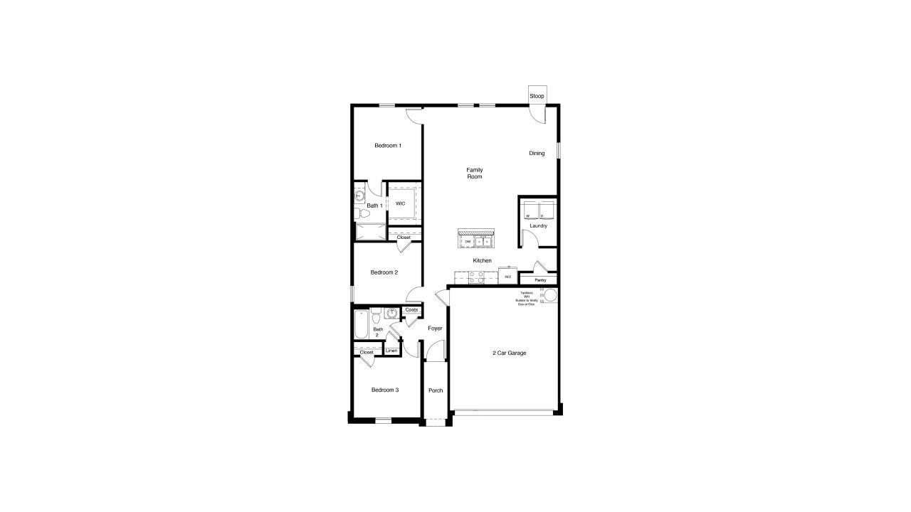2D floor plan layout of this home in Lonestar at Liberty Trails, Fort Worth, TX (Image 2).