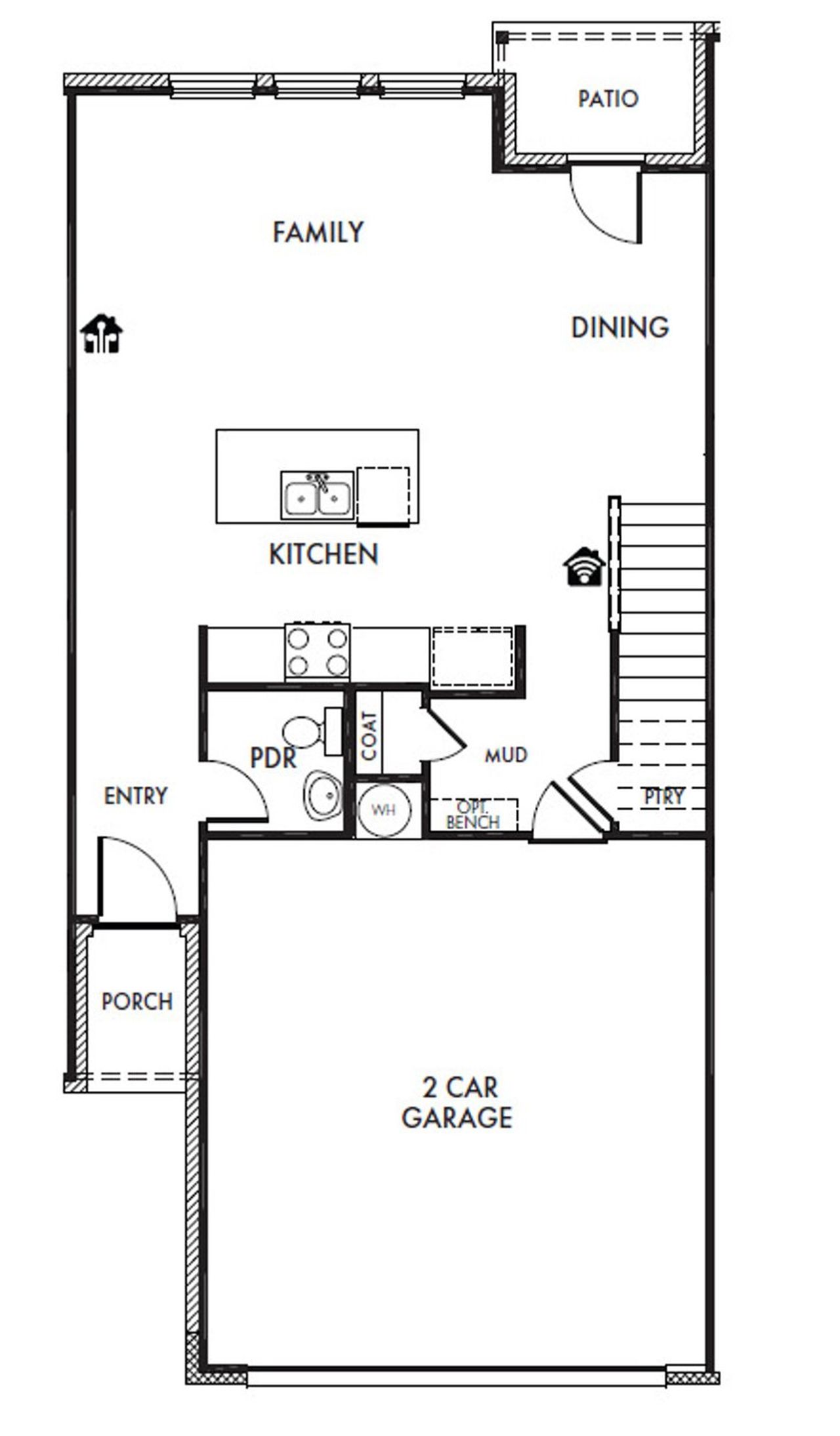 2D floor plan layout for the Jasper by Impression Homes in Sereno Oaks, Dallas, TX (Image 2). 2D floor plan layout for the Jasper by Impression Homes in Sereno Oaks, Dallas, TX (Image 2).