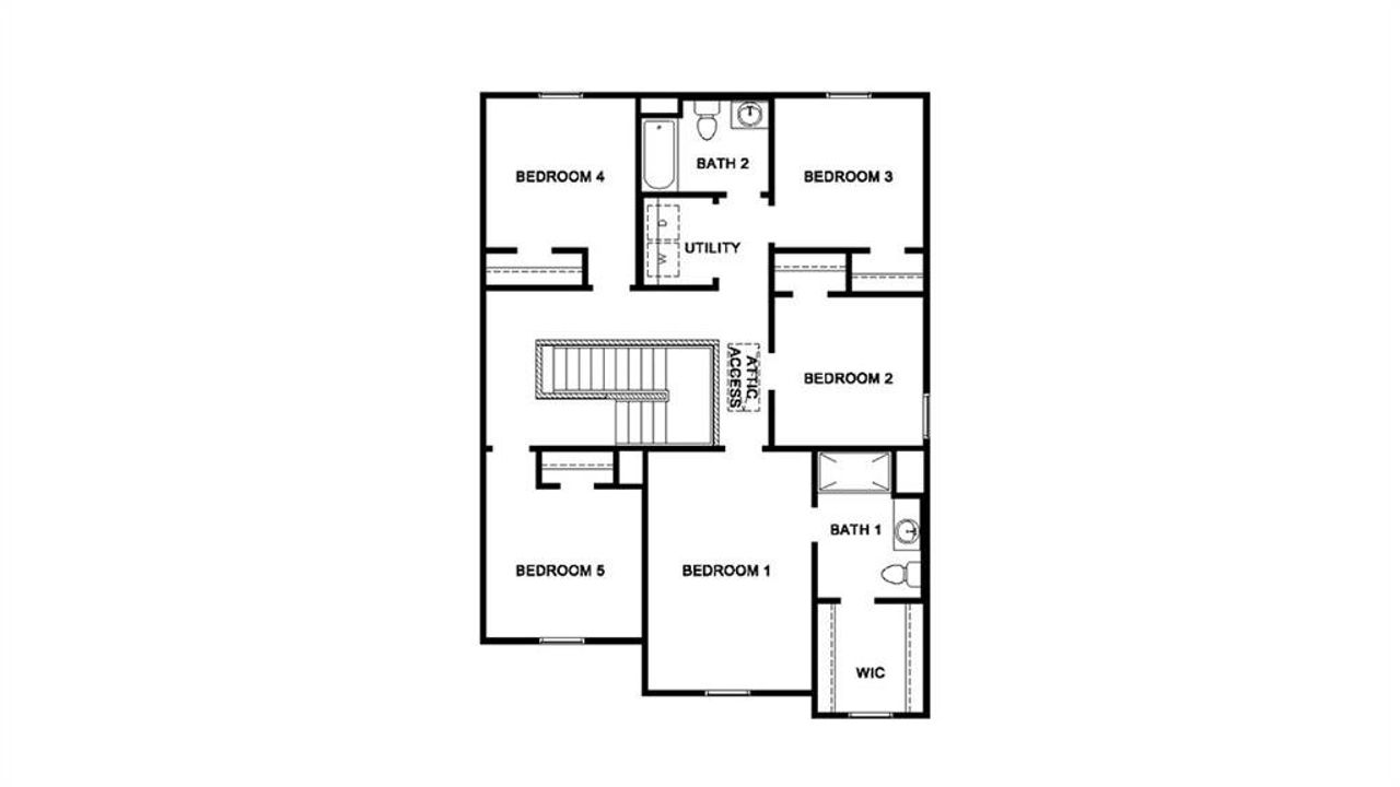 2D floor plan layout of this home in The Hills of Sherman, Sherman, TX (Image 2).