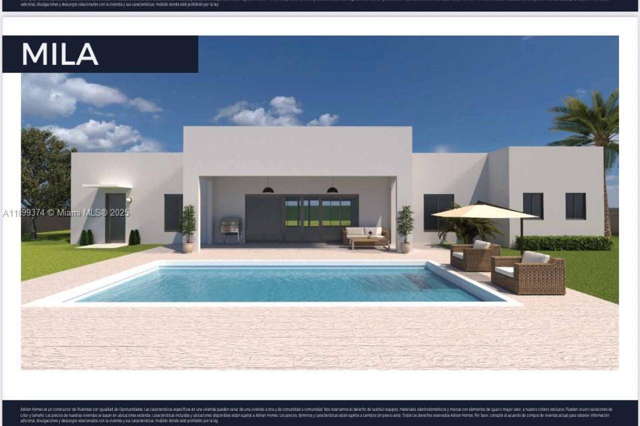 Front exterior of a new home in , Homestead, FL, highlighting curb appeal (Image 2). Front exterior of a new home in , Homestead, FL, highlighting curb appeal (Image 2).